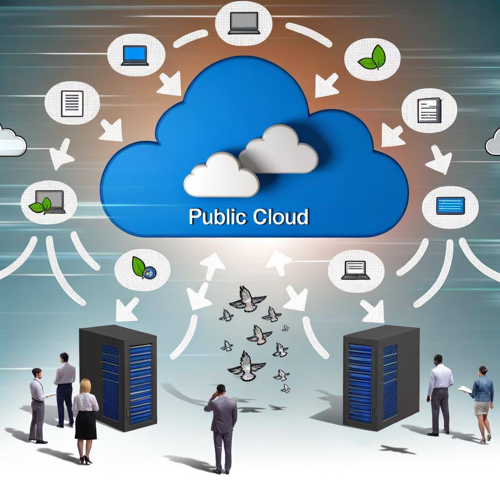 ein Bild zur Public Cloud mit Fokus auf die Migration